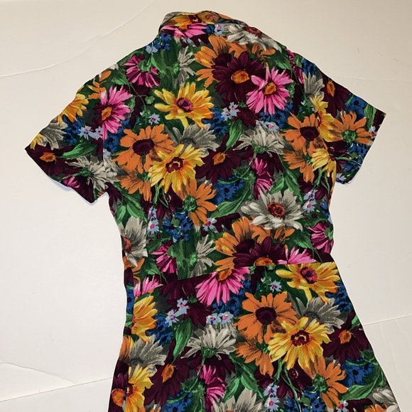 🆕 Zara Trafaluc Floral Print T-Shirt Dress - Women’s Size XS - Picture 4 of 8